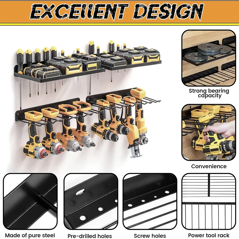 Power Tools On Pegboard - Suporte de montagem na parede da