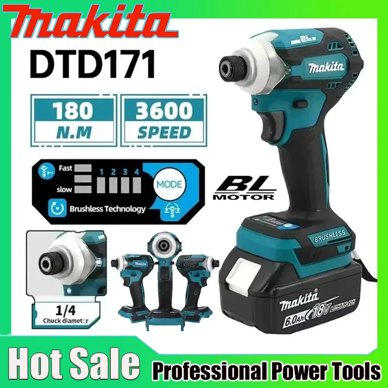 Cordless Drill Driver - Parafusadeira de Impacto Makita DTD171 Brushless