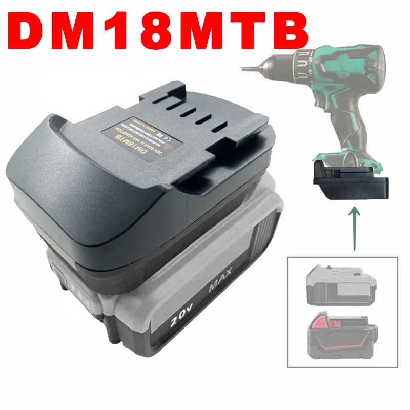 Power Tools Milwaukee - Conversor de adaptador de bateria dm18mtb