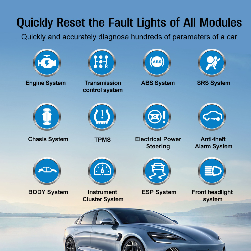 Power Tools English - Novo Scanner Automotivo Multifuncional OBD TP02