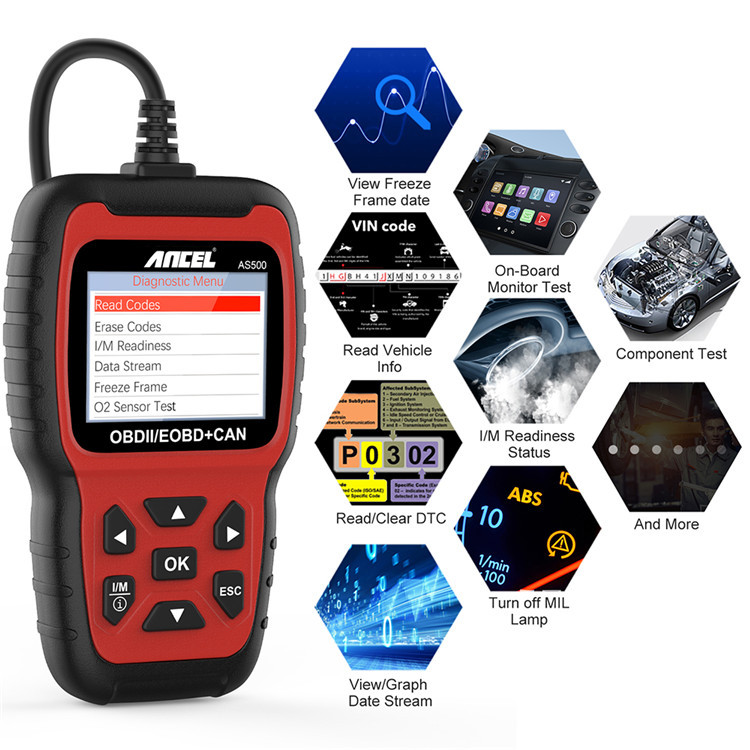 Ancel AS500 OBD2 Scanner autom - Power Tools English avaliação e preço