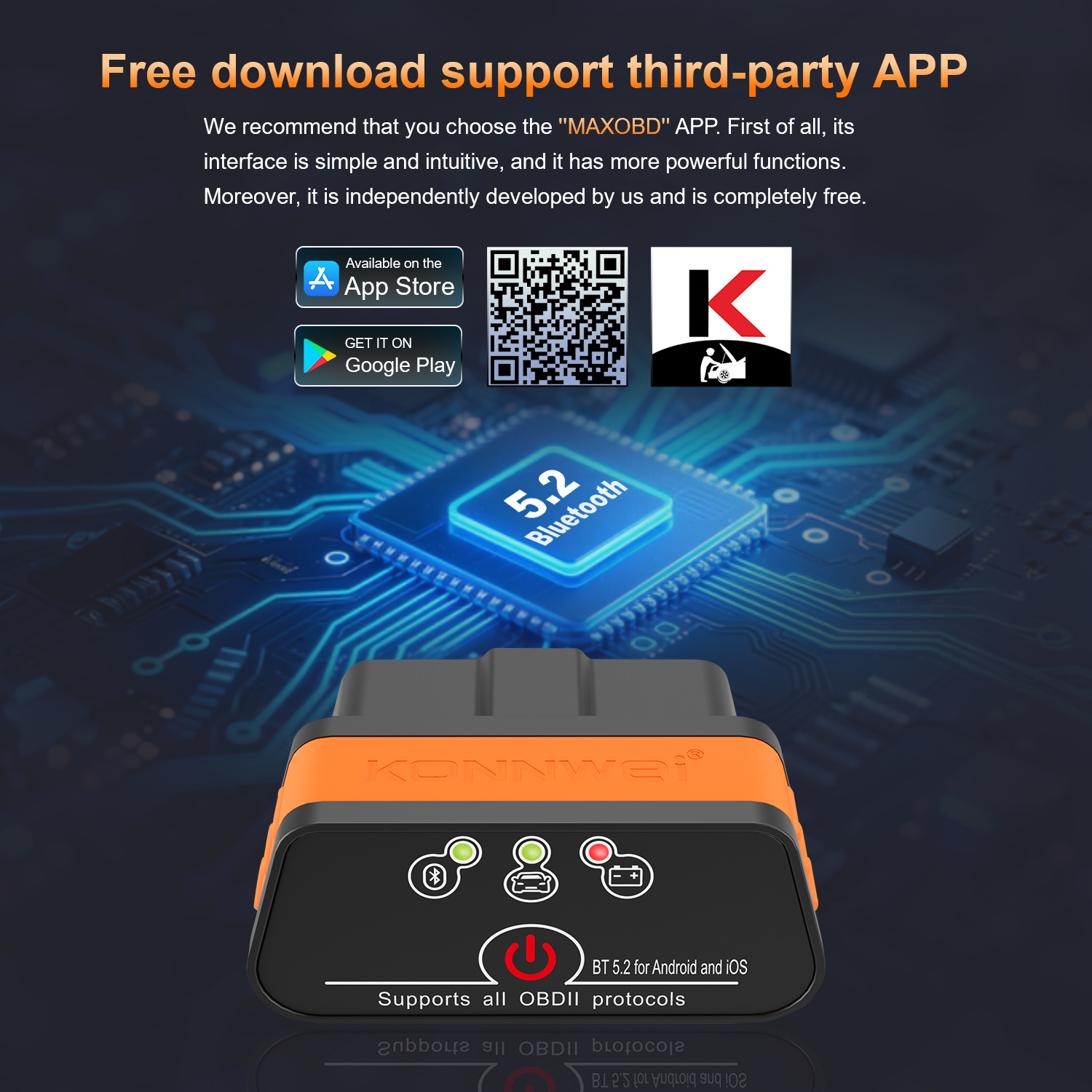 MINI OBD2 KW901 Bluetooth 4.0  - Power Tools English avaliação e preço