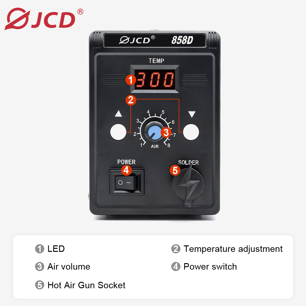 Jcd pistola de ar quente 858d  - Heat Gun Variable avaliação e preço