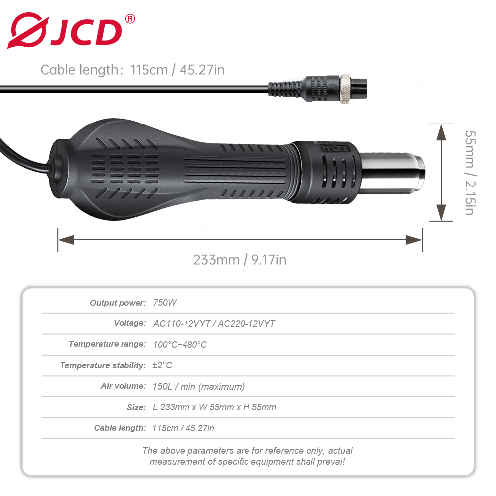Jcd pistola de ar quente estaç - Heat Gun Variable avaliação e preço